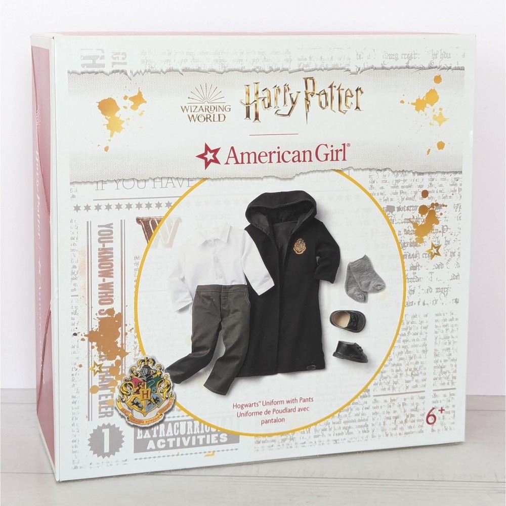 NEW American Girl Hogwarts Uniform w/Pants Robe 5 pc Set Harry Potter Sealed